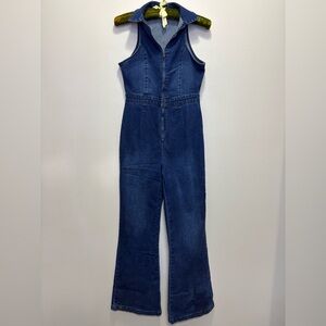Women’s Denim Sleeveless Jumpsuit Sz Small